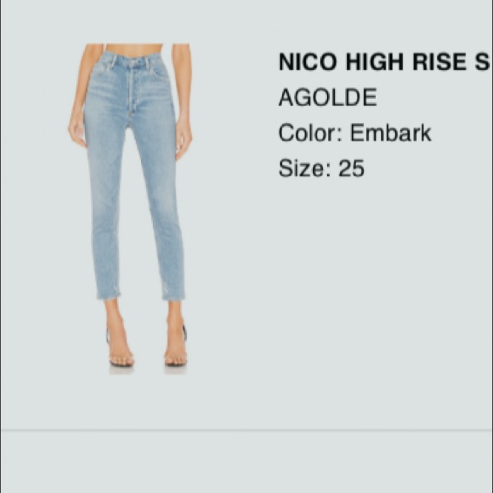 AGOLDE 25 NICO HIGH RISE SLIM FIT IN EMBARK